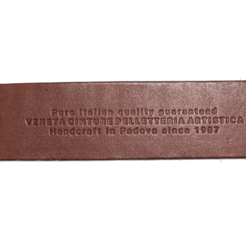 Veneta Cinture NWT Classic Belt Size 115 (US 44) in Gray Leather Made in Italy